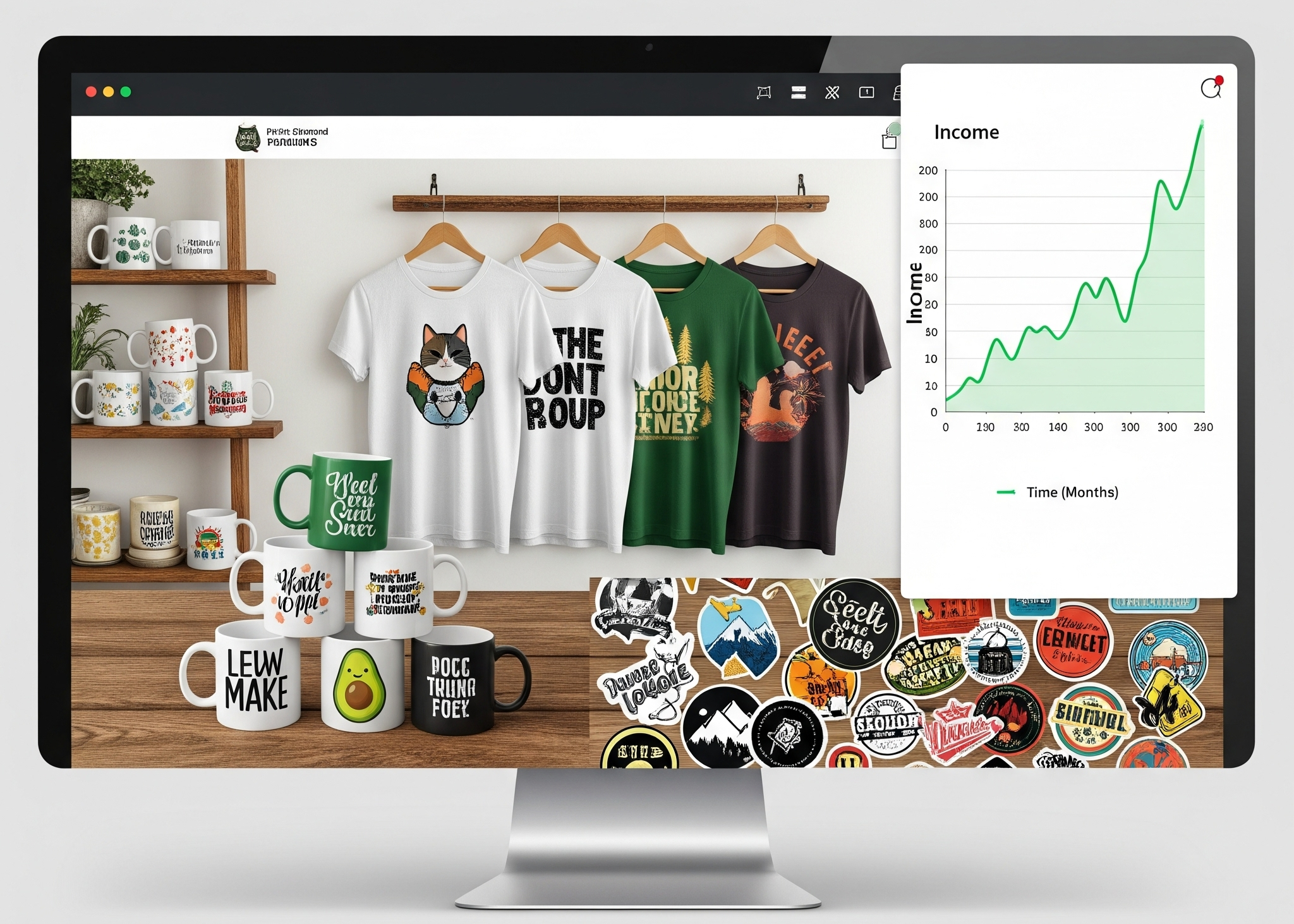 How to Earn Passive Income with Print-on-Demand (Shirts, Mugs, Stickers)