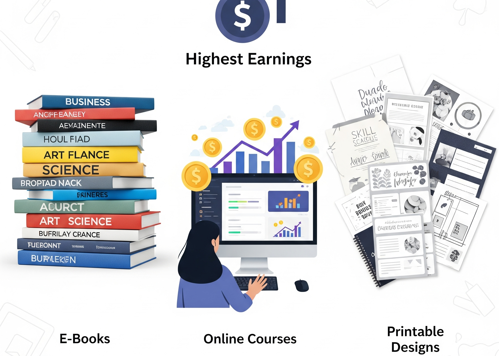 E-Books vs. Online Courses vs. Printables: Which Earns the Most in 2025?